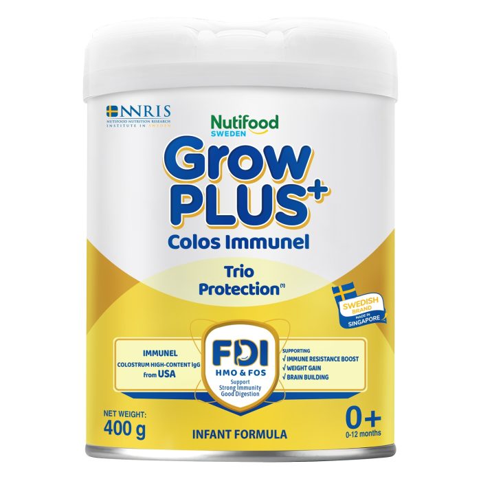 Sữa bột Nutifood GrowPlus+ Colos Immunel 0+ 400g cho bé 0-12 tháng