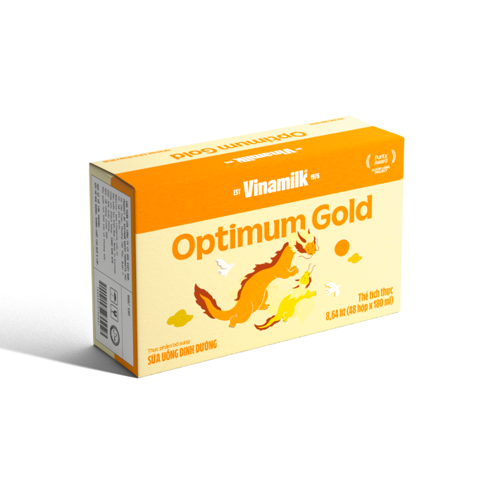 Sữa bột pha sẵn Optimum Gold (từ 1 tuổi) | 6 HMO | Hỗ trợ tiêu hóa | Vinamilk